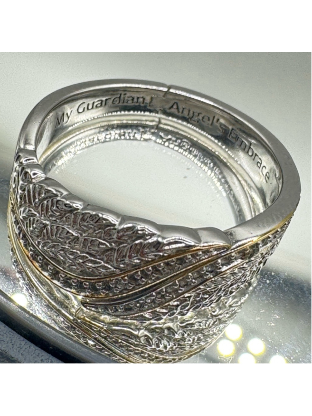 The Bradford Gold Exchange BGE 925 My Guardian Angel ‘s Embrace Ring Size 7